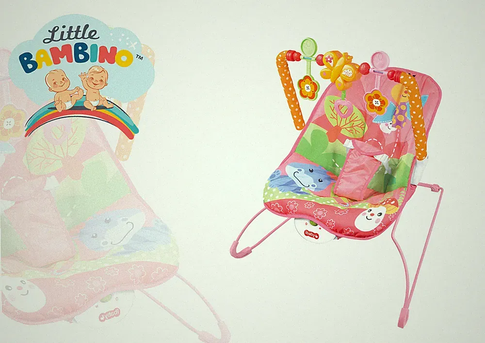 Baby Rocker Bouncer Chair Reclining Seat with Soothing Music & Vibration Multi