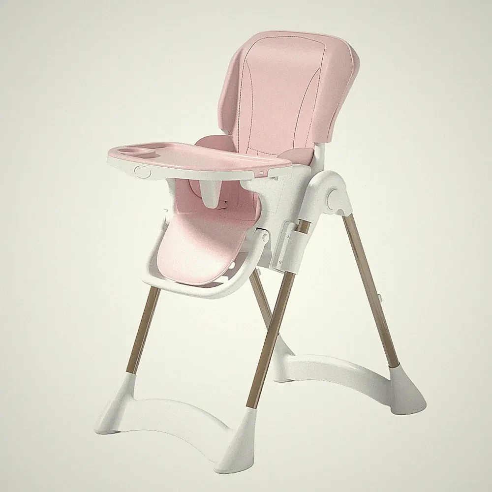 Baby Toddler Feeding High Chair Adjustable Height Recline Foldable Harness