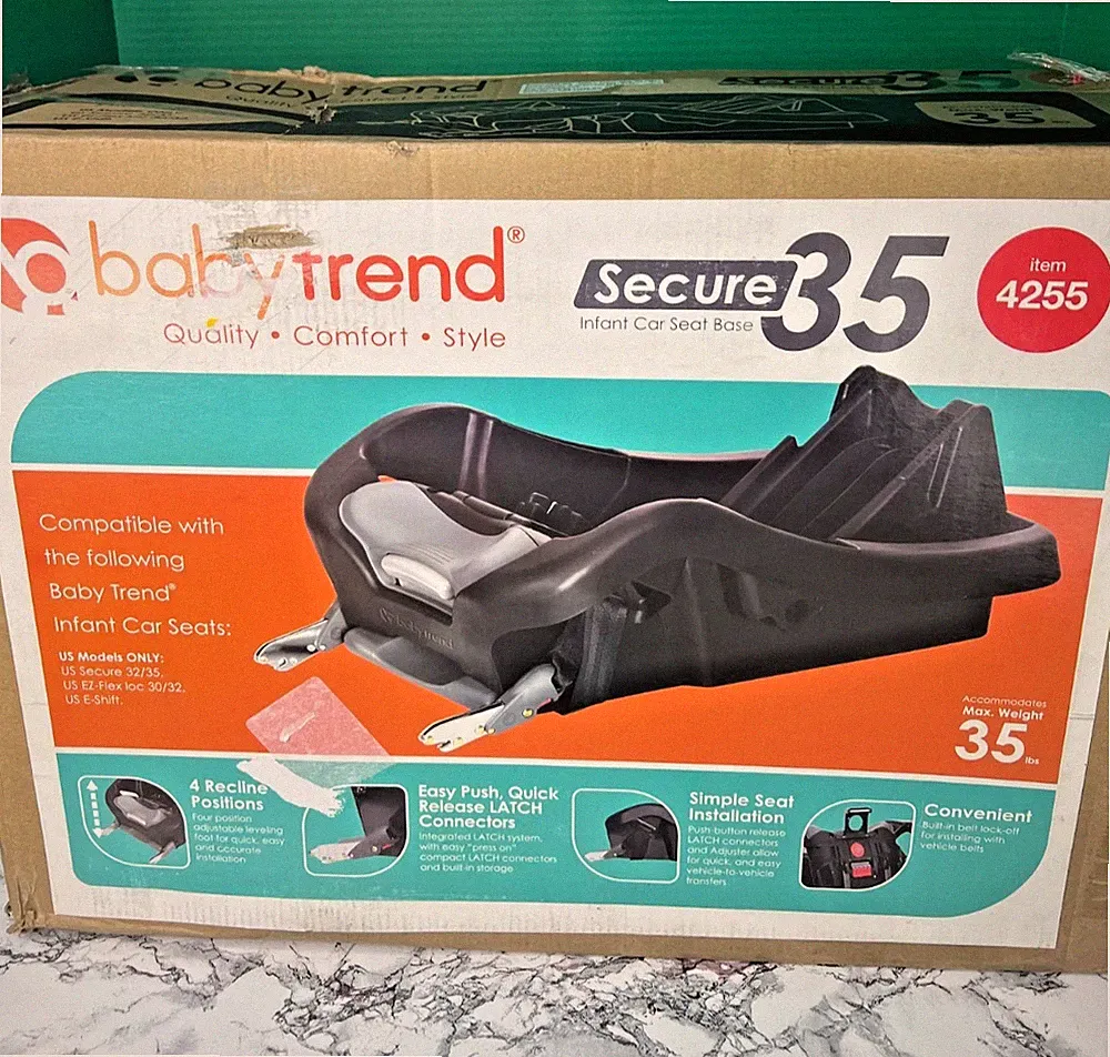 Baby Trend Secure 35 Infant Car Seat Base Rear-Facing, 4-Position Recline
