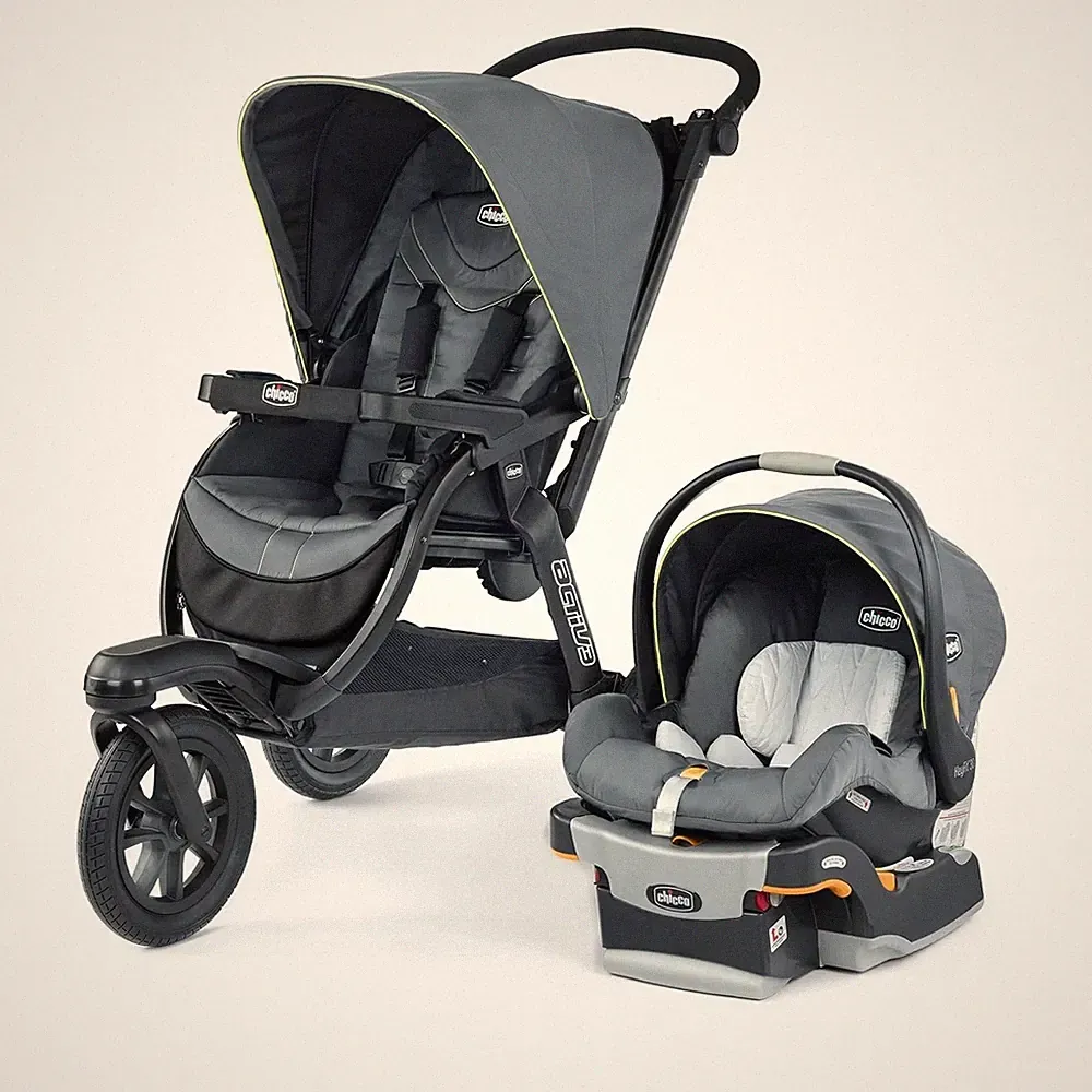 Chicco Activ3 Jogging Stroller Travel System in Solar Brand