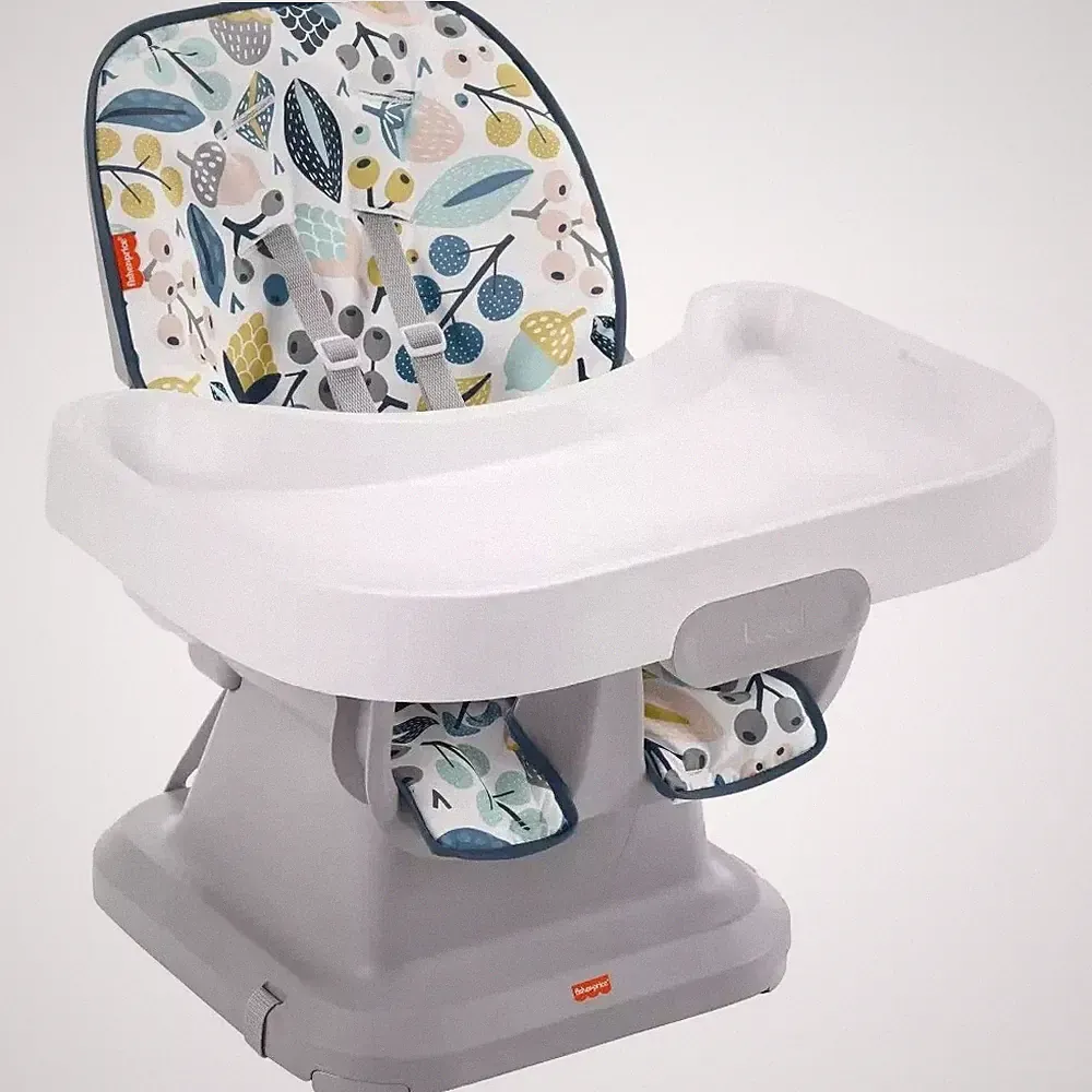 Fisher-Price SpaceSaver Simple Clean High Chair with Wraparound Deep-Dish Tray