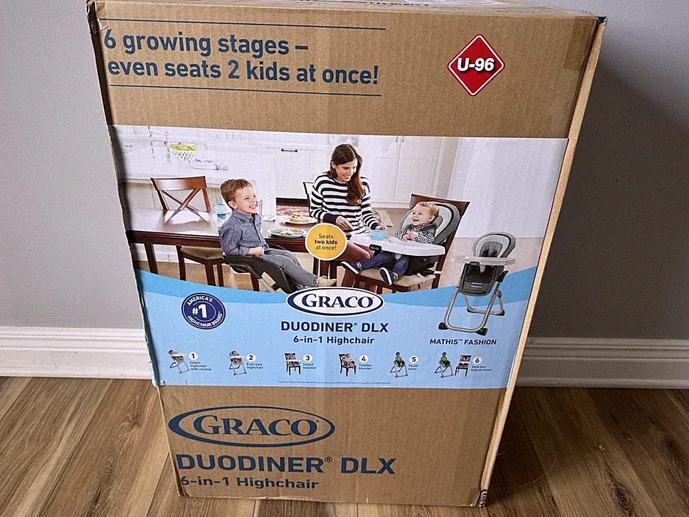 Graco DuoDiner DLX 6-in-1 High Chair (6 Growing Stages) Reclining Adjustable New