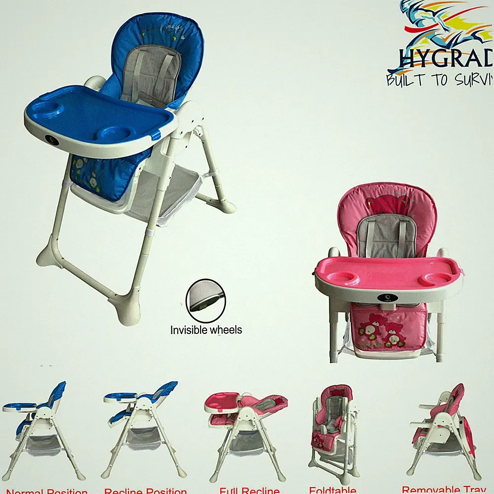 Hygrad Folding 3 In 1 Baby Toddler Infant Reclining High Chair Feeding Table