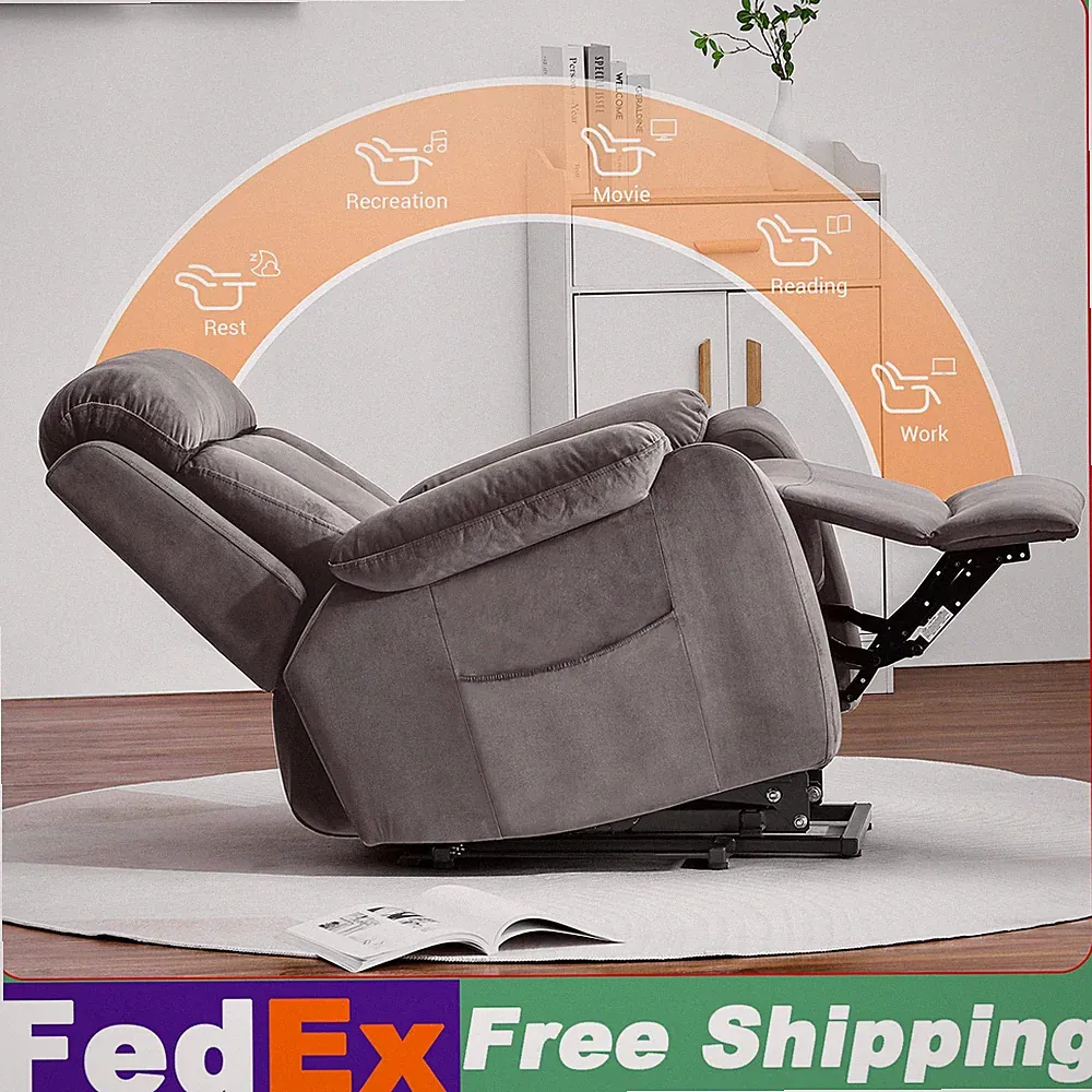 Living Room Recliner Chair Electric Power Lift Sofa for Elderly w/Remote Control