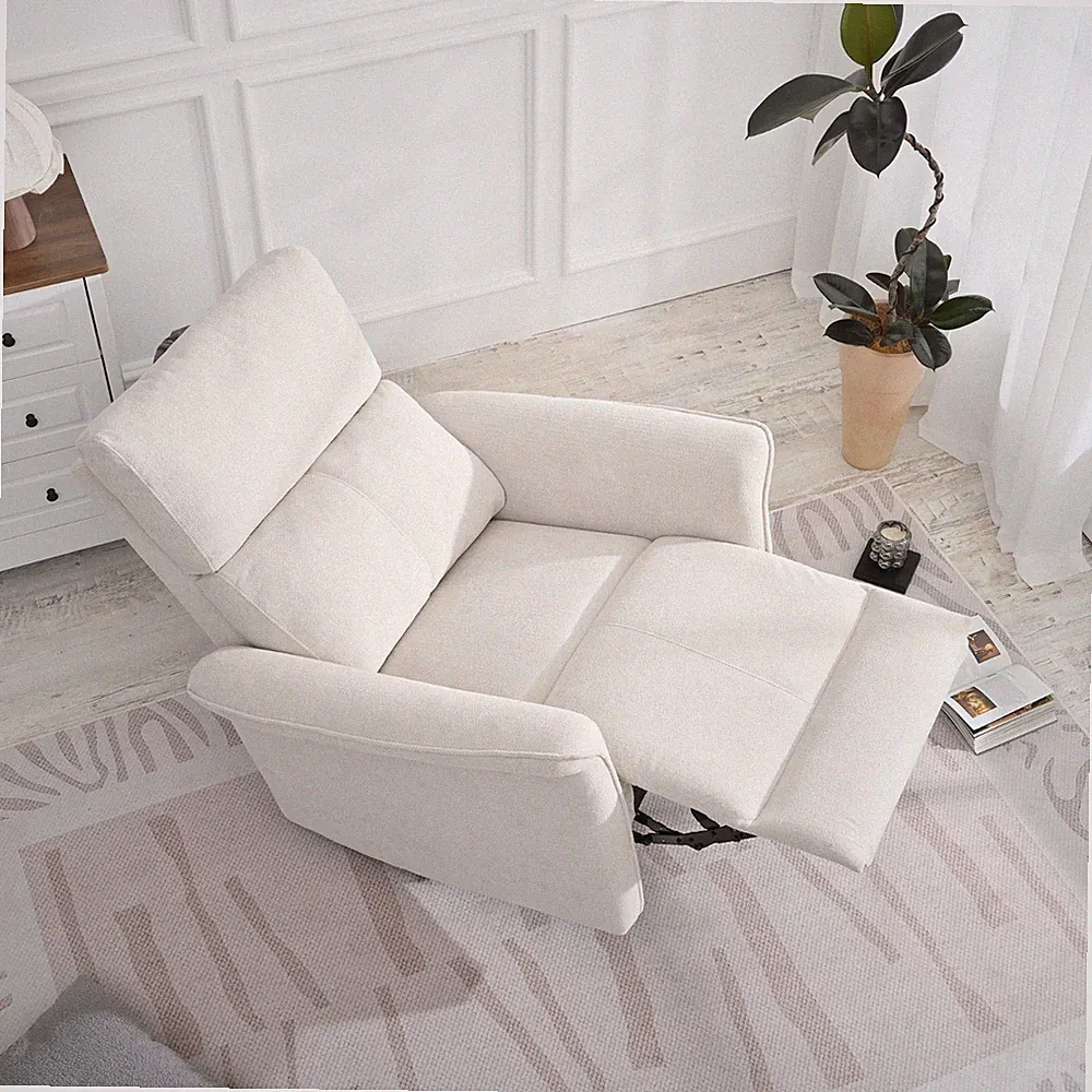 Manual Recliner Chair, Rocker Reclining Sofa, Nursery Chair with Wide Armrest
