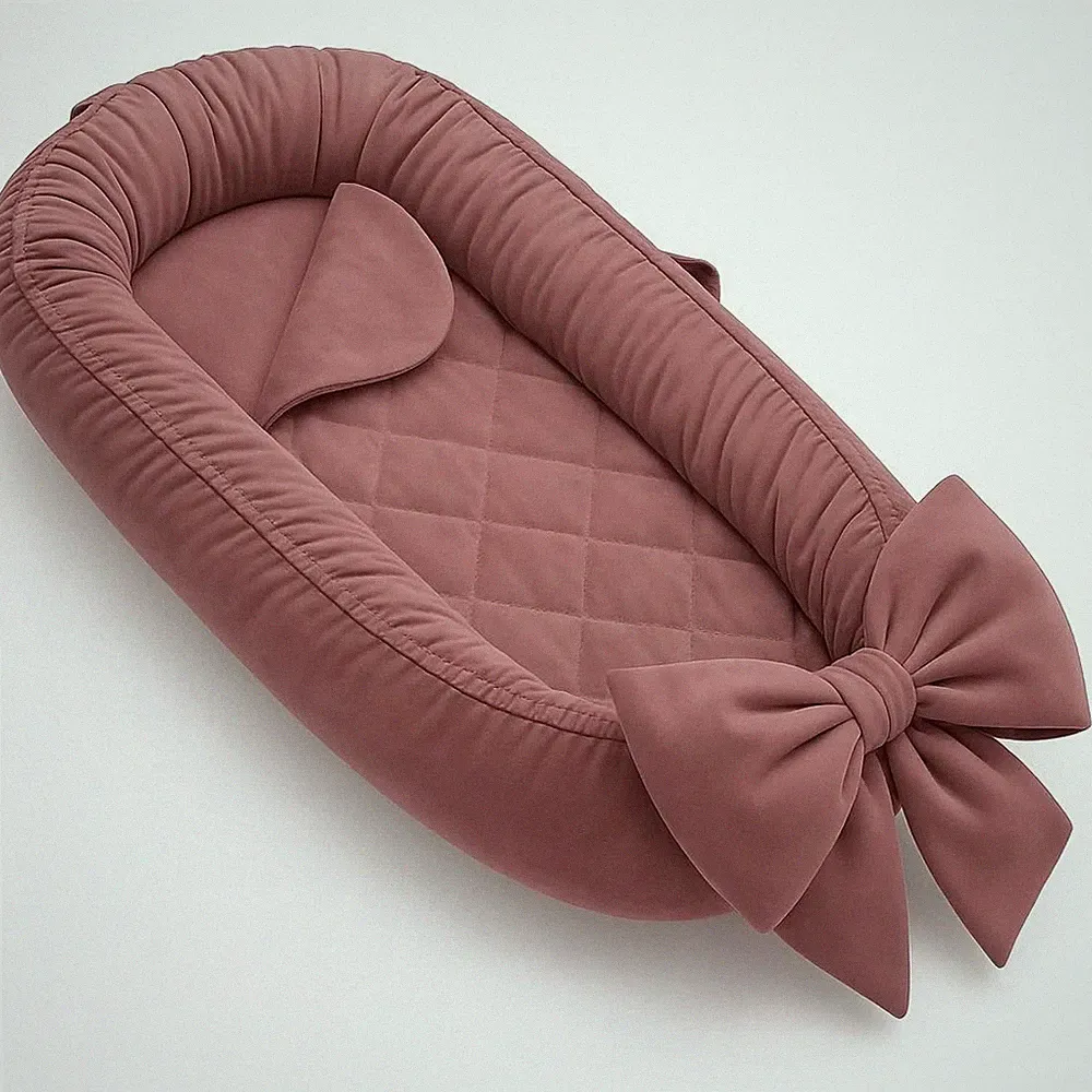 Portable Baby Lounger Nest for Newborns - Soft, Breathable Infant Bed & Essentia