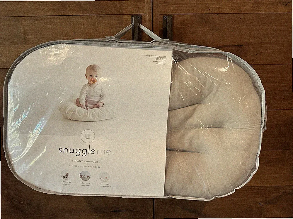 Snuggle Me Infant Lounger Baby Pillow Birch/Beige Original Package READ shipping