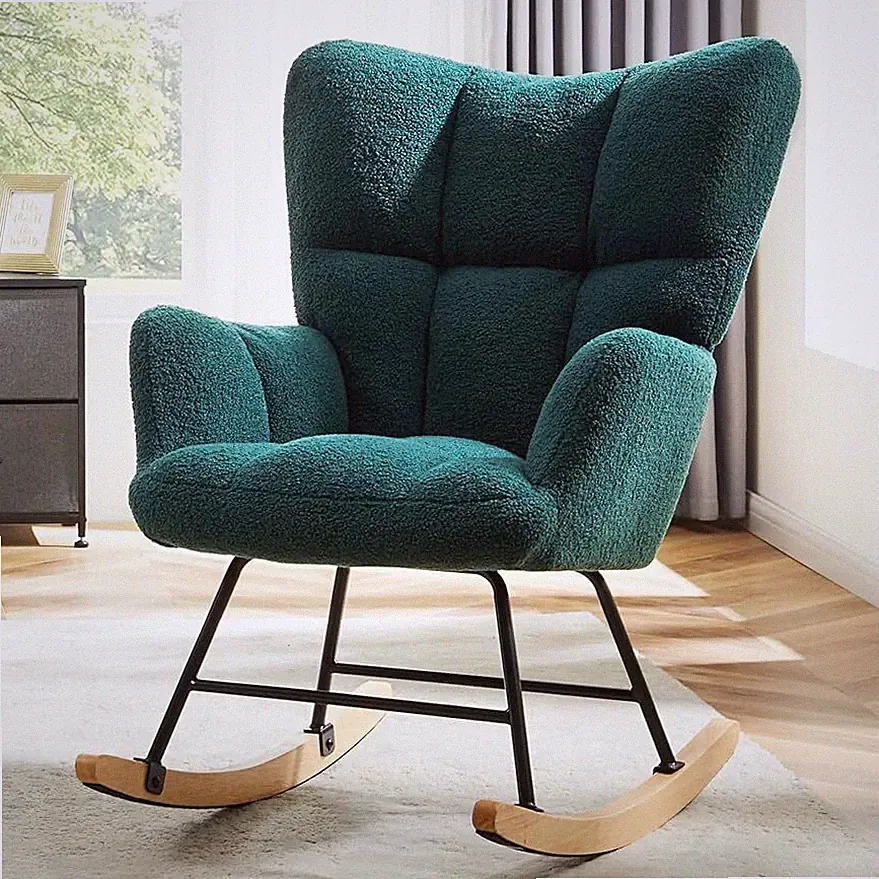 Teddy Rocking Chair Nursery Upholstered Sofa Rocker Rocking Armchair for Baby